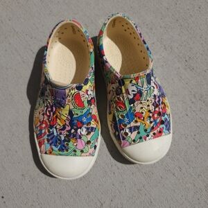 Native Unisex Jefferson Print Youth Disney Slip On Shoes - Toddler Size 8